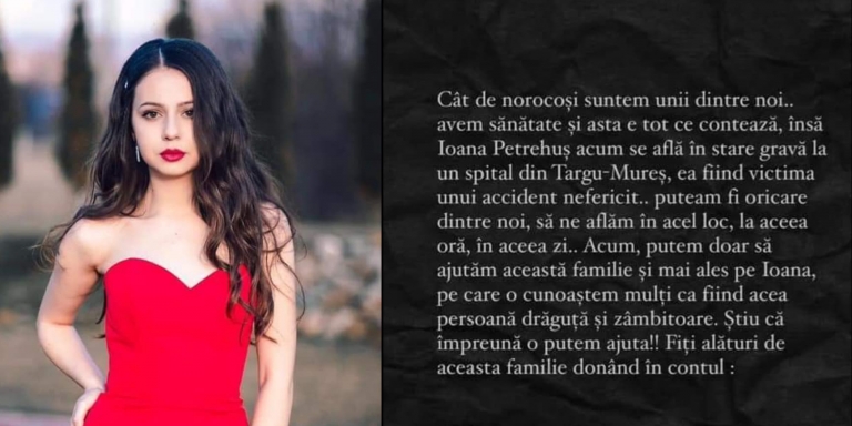 URGENT: Ioana, victima accidentului din Năsăud, are nevoie de ajutor pentru a se recupera!
