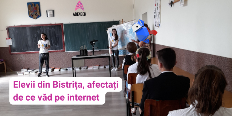 Caravana ,,Eroii Internetului” a vizitat mai multe școli din județul Bistrița-Năsăud!